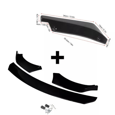 Universalūs spliteriai ir lipas (komplektas), blizgūs juodi