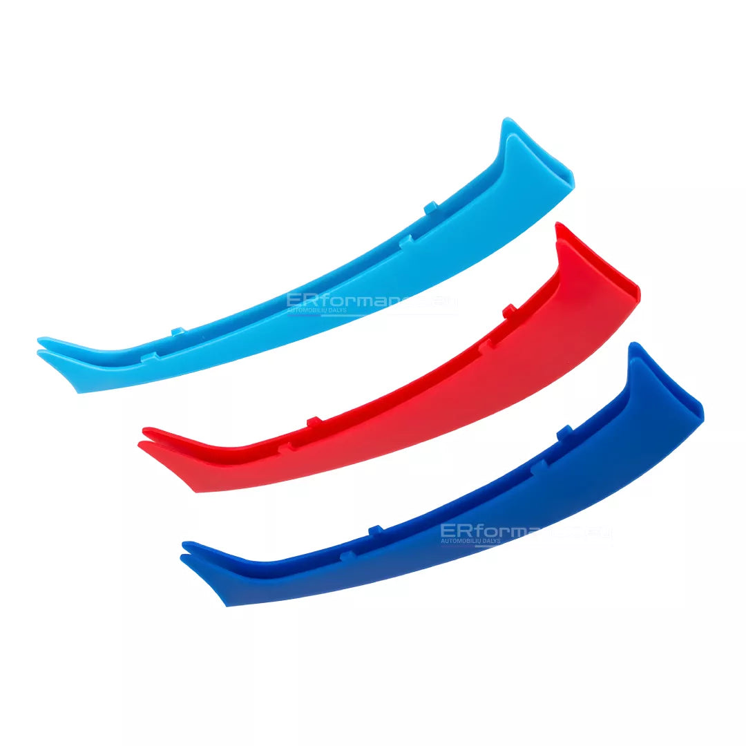 BMW E46 PRE LCI grotelių M juostelės (apdaila), blizgios