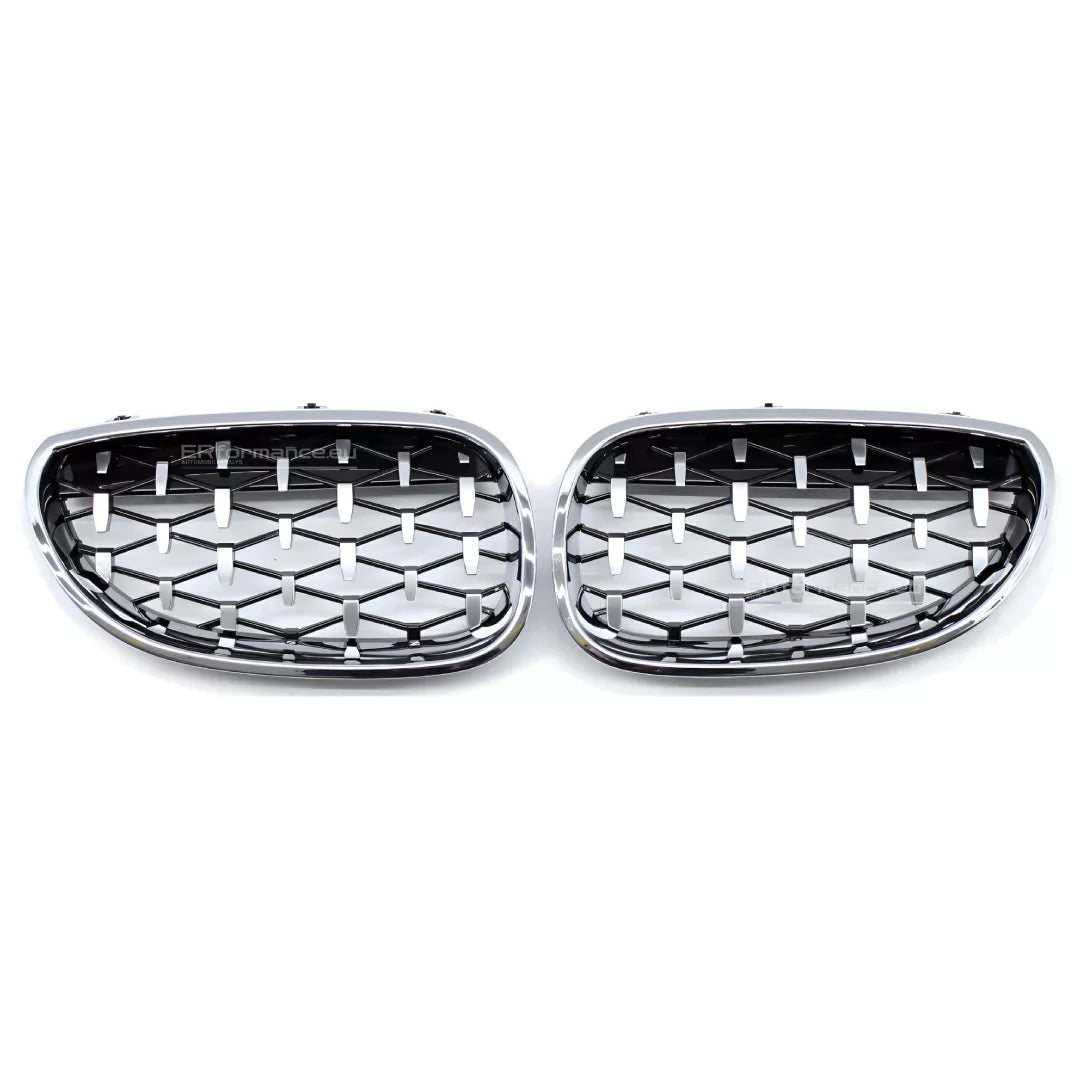 BMW E60 E61 diamond grotelės (03-10), chrominės