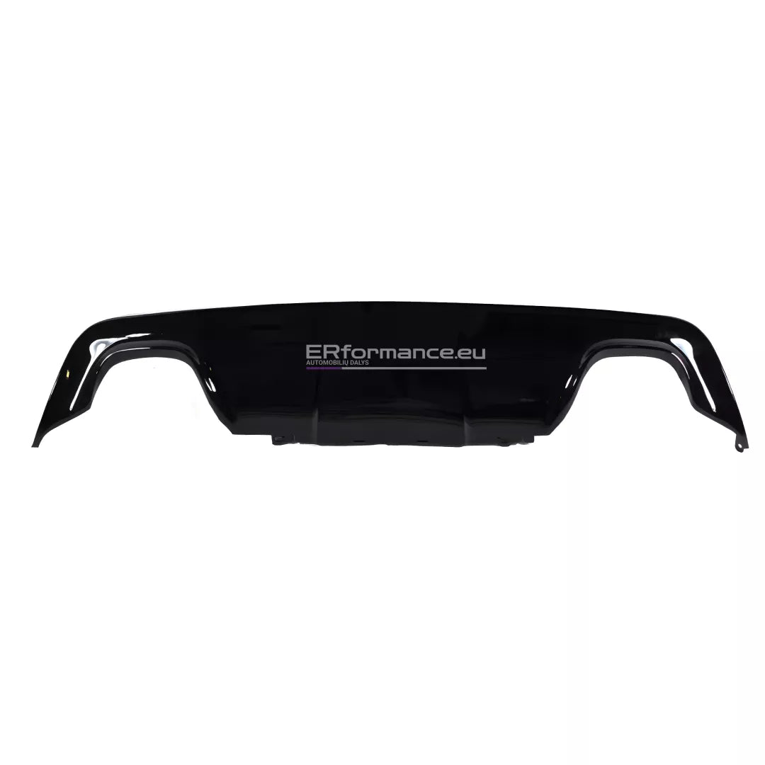 BMW E60 E61 galinio bamperio difuzorius, blizgus juodas