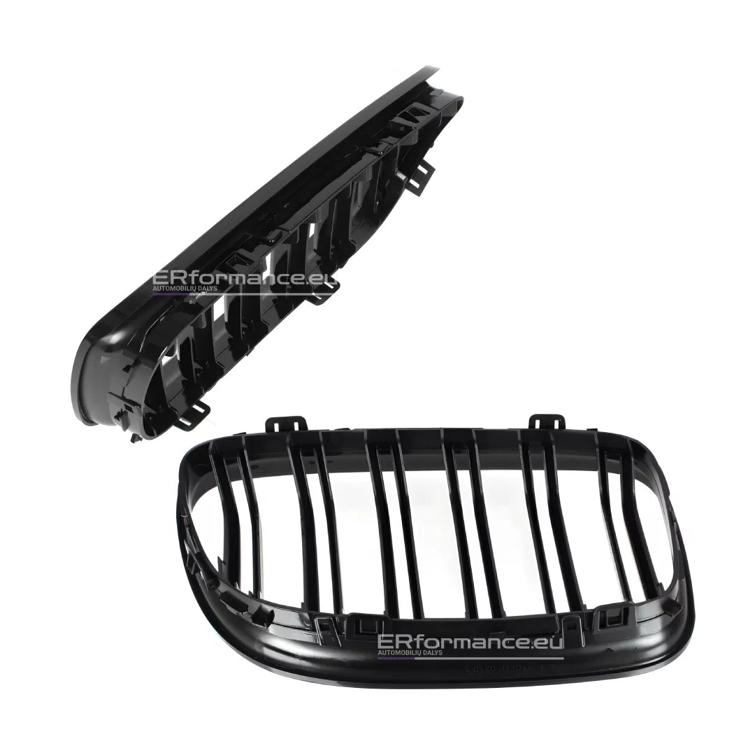 BMW E90 E91 dvigubos grotelės LCI (09-13), blizgios juodos