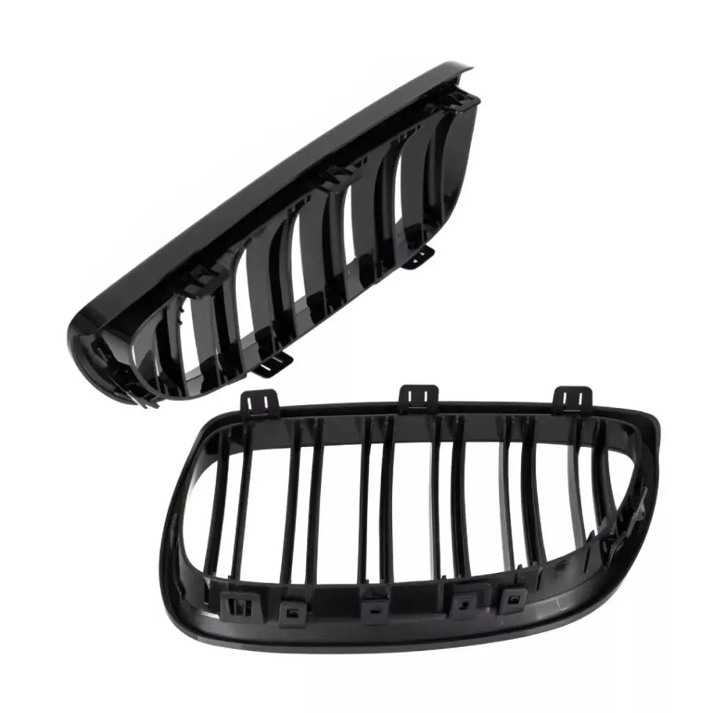 BMW E92 E93 dvigubos grotelės PRE LCI (06-09), blizgios juodos
