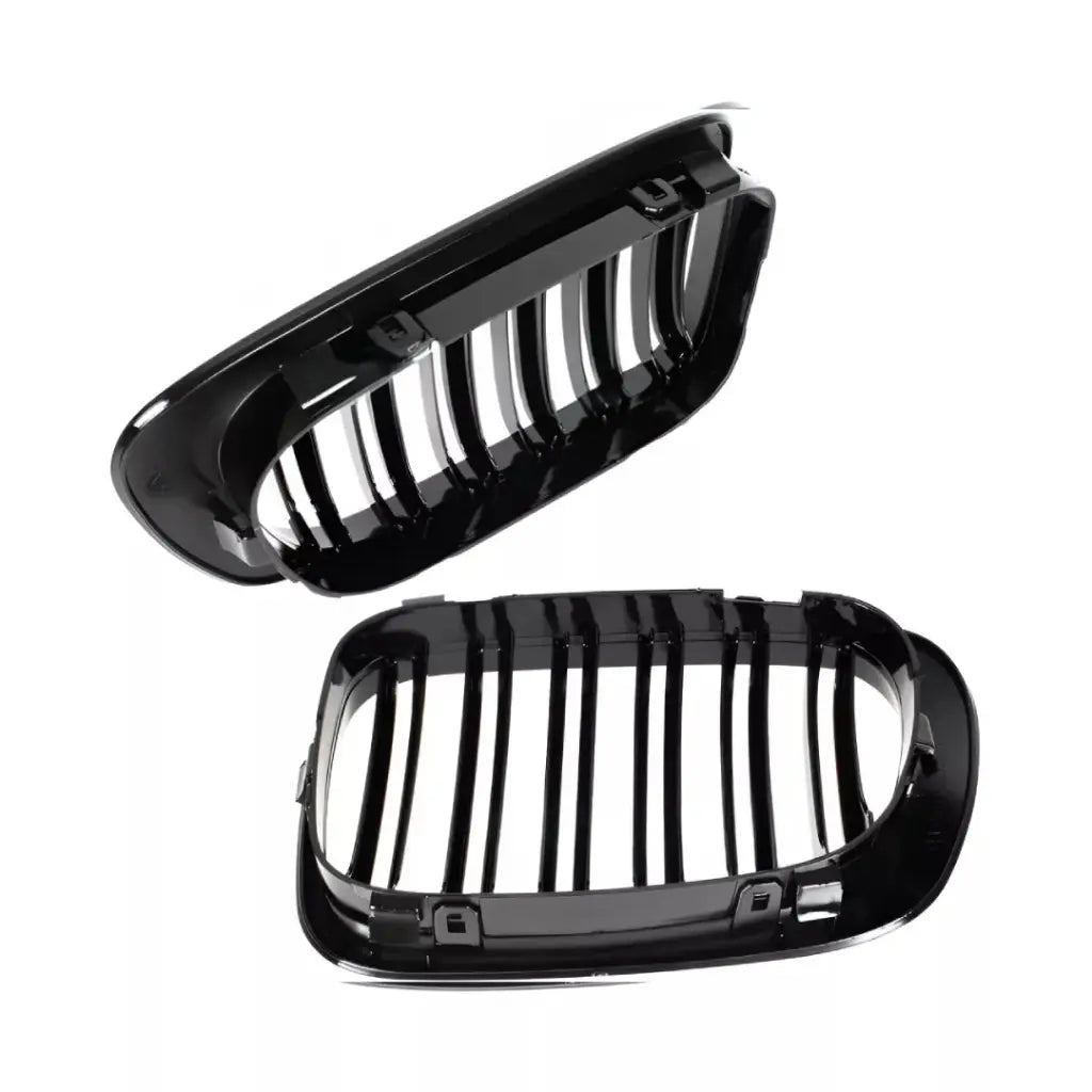 BMW E46 dvigubos grotelės COUPE PRE LCI (97-02), blizgios juodos