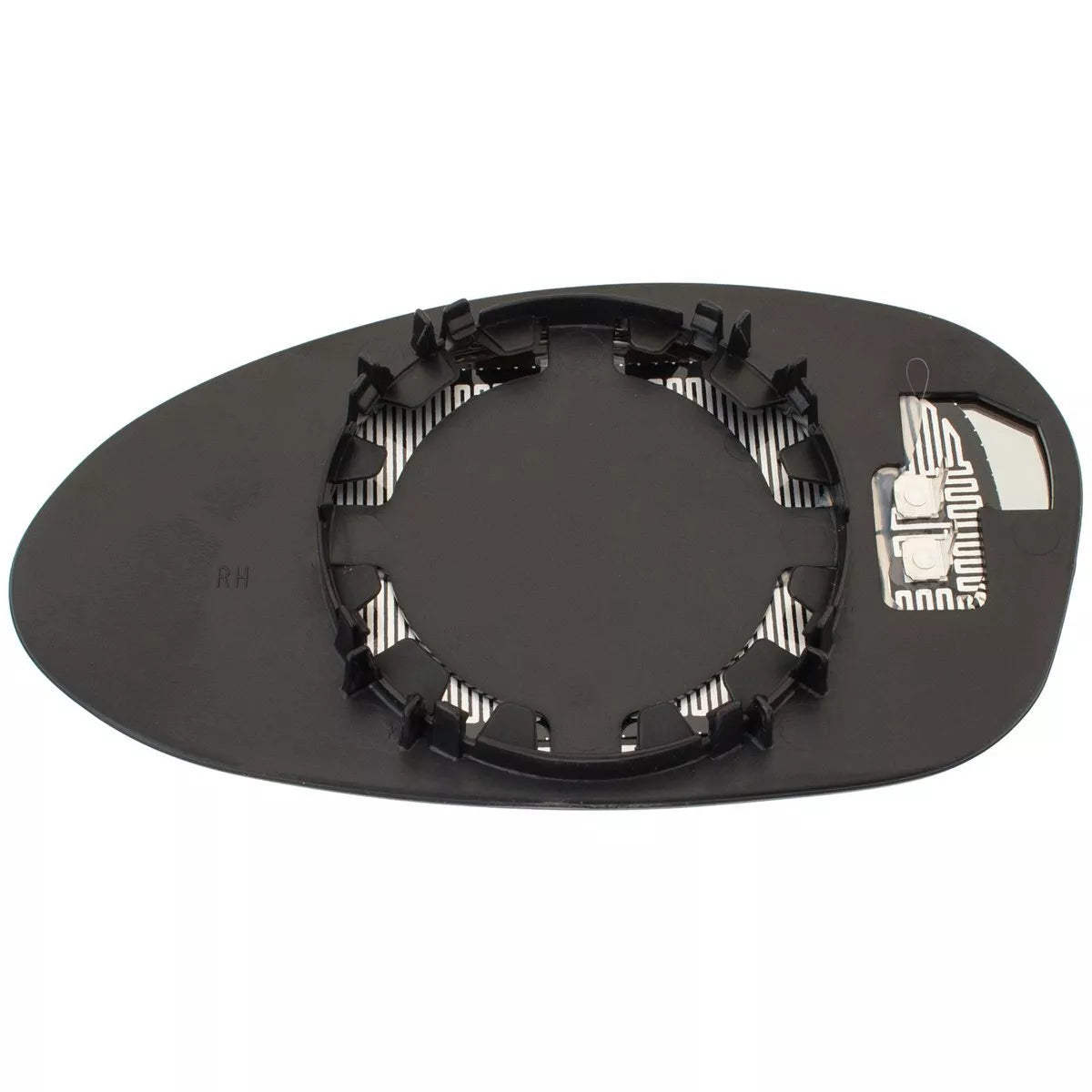 BMW 3 E46 Coupe / Cabrio 99-06 Šildomi mėlyni veidrodėlio įdėklai (kairė + dešinė), 2 vnt. komplektas