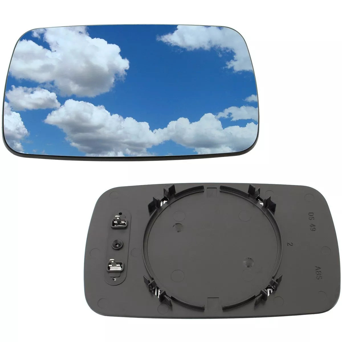 BMW 5 E39 96-04 veidrodėlio įdėklas šildomas mėlynas kairysis