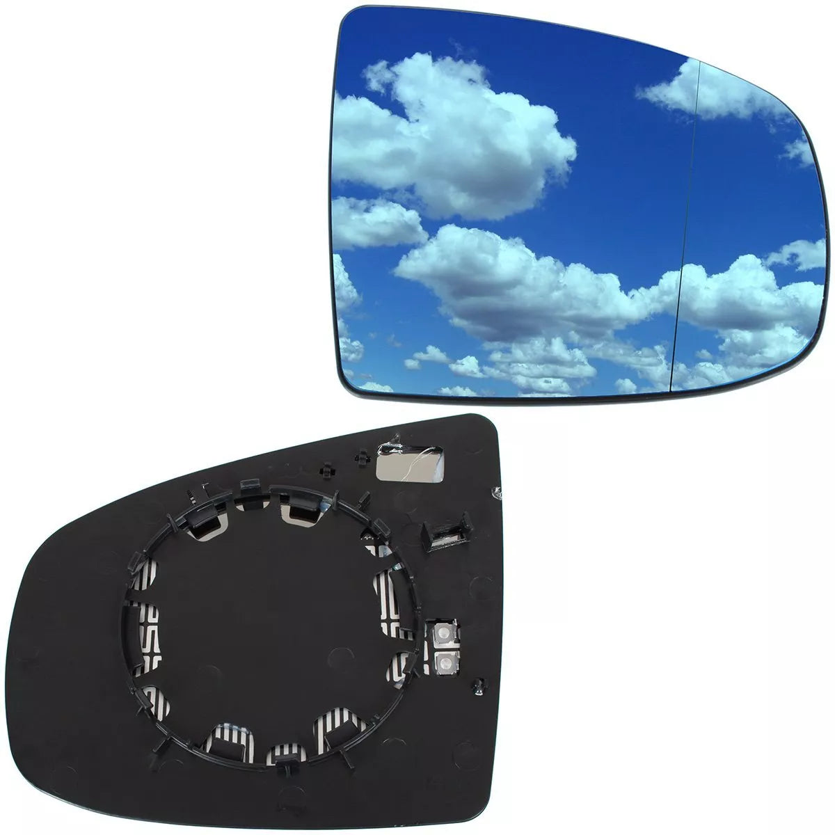 BMW X5 E70 06-13 Šildomas mėlynas dešinės pusės veidrodėlio įdėklas