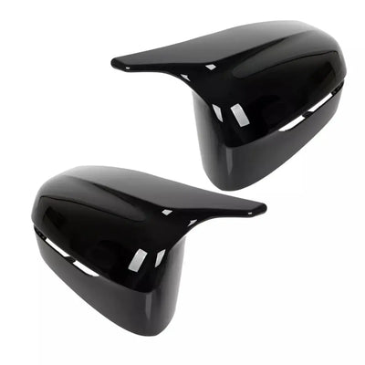 BMW G11 G20 G30 G15 M veidrodėlių dangteliai, blizgūs juodi