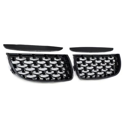 BMW E90 E91 PRE LCI DIAMOND grotelės 05-08, blizgios juodos