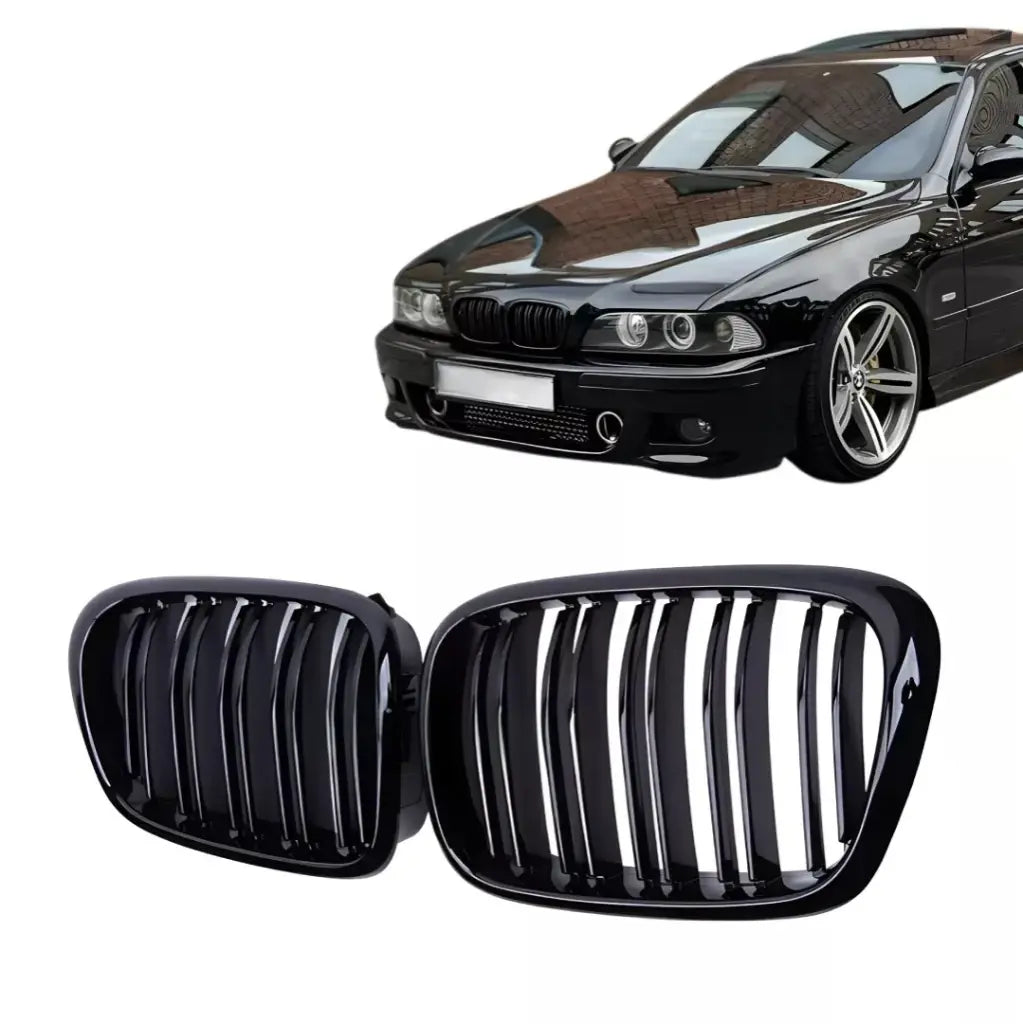 BMW E39 dvigubos grotelės (95-03), blizgios juodos
