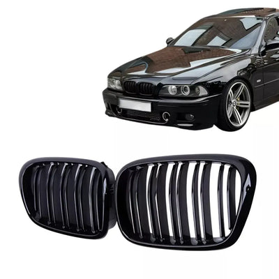BMW E39 dvigubos grotelės (95-03), blizgios juodos