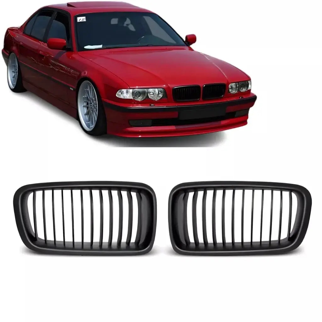 BMW E38 viengubos grotelės (94-01), matinės juodos