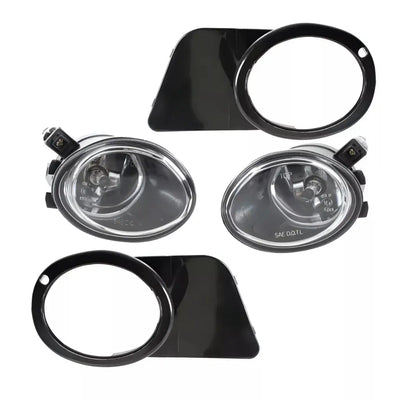 BMW E39 priešrūkiniai žibintai M-Tech + juodi rėmeliai, skaidrūs