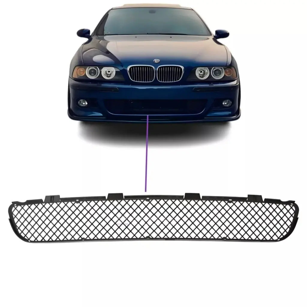 BMW E39 M bamperio apatinė grotelė, matinė juoda