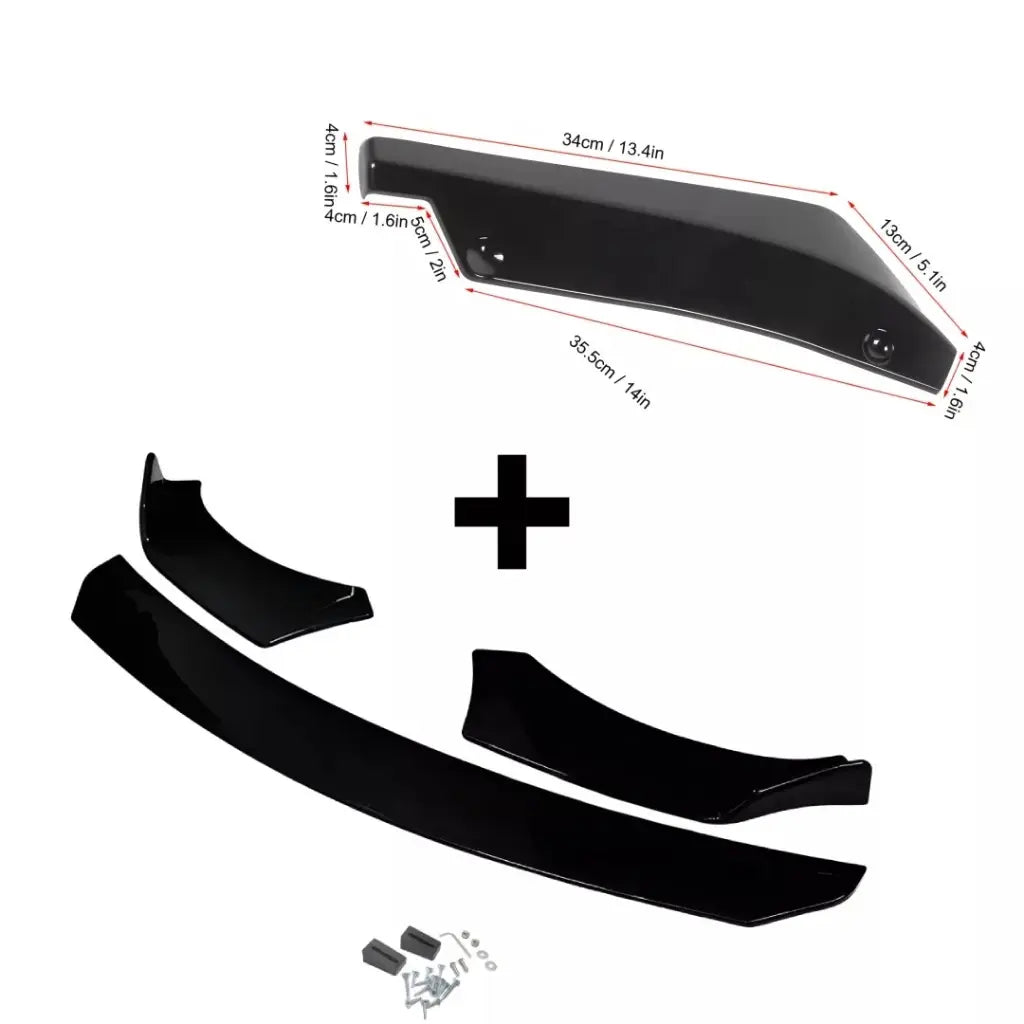 Universalūs spliteriai ir lipas (komplektas), blizgūs juodi