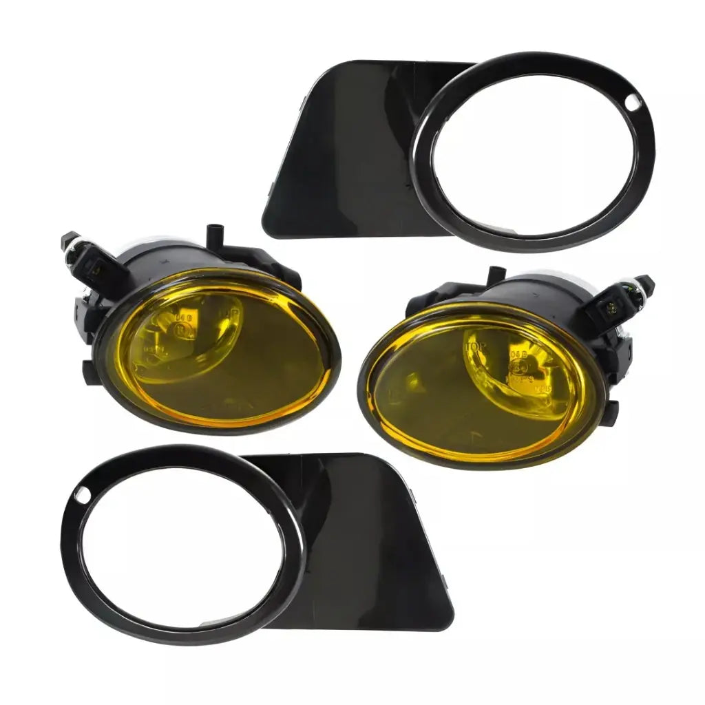 BMW E39 priešrūkiniai žibintai M-Tech + juodi rėmeliai, gelsvi