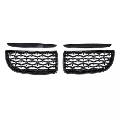 BMW E90 E91 PRE LCI DIAMOND grotelės 05-08, blizgios juodos