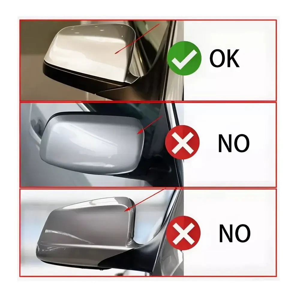 BMW E60 E61 M veidrodėlių dangteliai LCI, blizgūs juodi