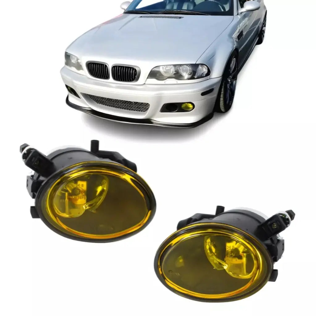 BMW E46 priešrūkiniai žibintai M-Tech / M3 look bamperiui, gelsvi