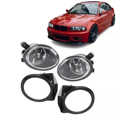 BMW E46 priešrūkiniai žibintai M Tech / M3 look / rėmeliai, skaidrūs