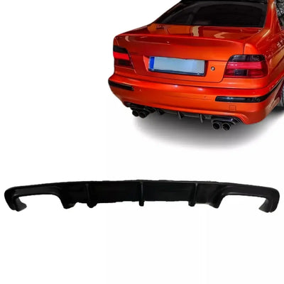 BMW E39 difuzorius dvigubas, blizgus juodas