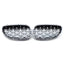 BMW E60 E61 diamond grotelės (03-10), chrominės