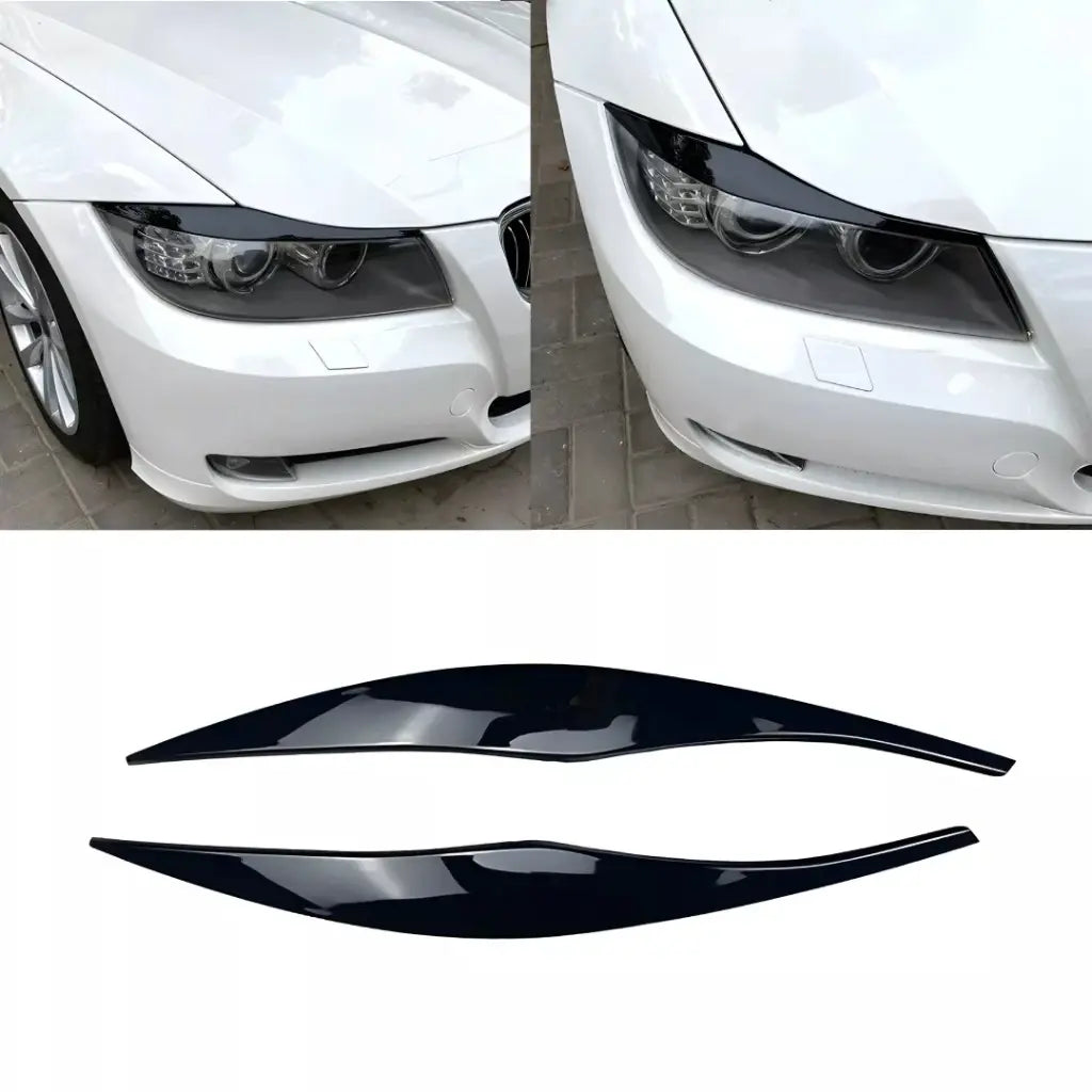 BMW E90 E91 LCI / PRE LCI antakiai, blizgūs juodi