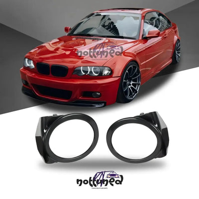 BMW E46 M-Tech / M3 Look priešrūkinių rėmeliai, blizgūs juodi