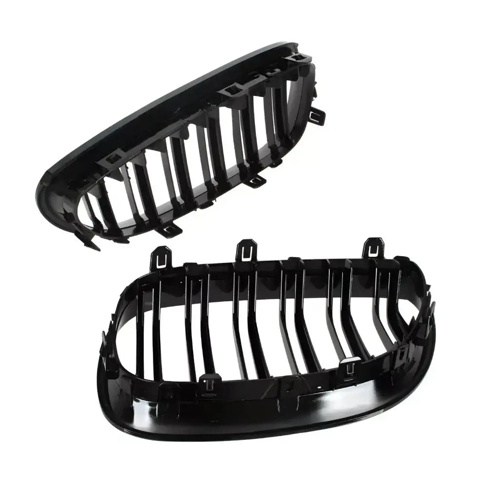 BMW E60 E61 dvigubos grotelės (03-10), blizgios juodos
