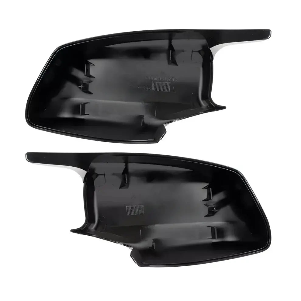 BMW F10 F11 veidrodėlių dangteliai PRE LCI, blizgūs juodi