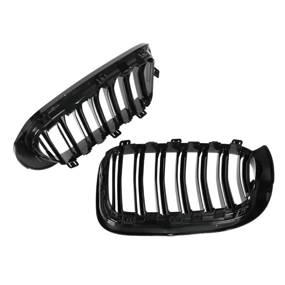 BMW F25 F26 X3 X4 dvigubos grotelės LCI, blizgios juodos