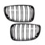 BMW E87 E88 E81 E82 dvigubos grotelės LCI (07-11), blizgios juodos
