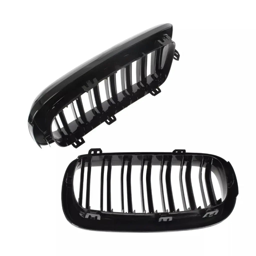 BMW F15 F16 dvigubos grotelės (14-19), blizgios juodos