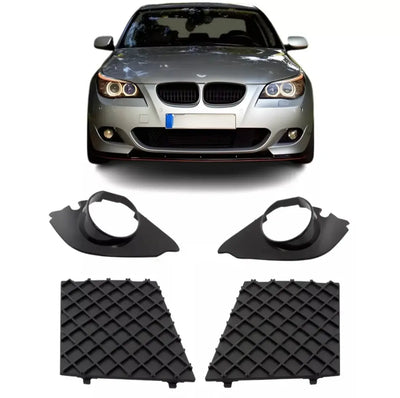 BMW E60 E61 M-Tech bamperio grotelės + rėmeliai