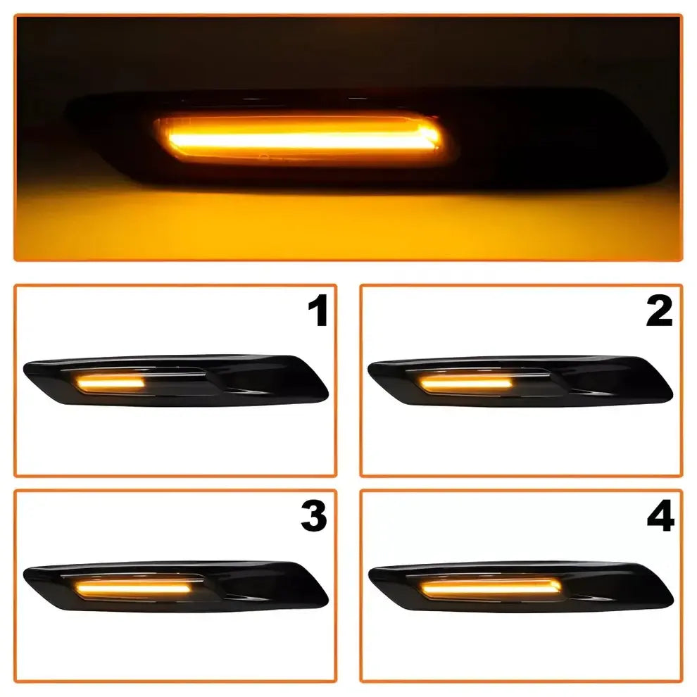 BMW F10 F11 F07 tamsinti posūkiai, dinaminiai