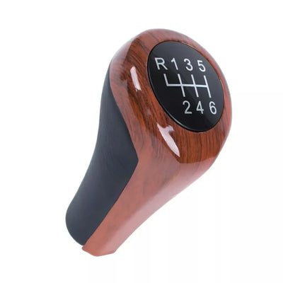 BMW 6 bėgių svirtis (knobas) medžio imitacija, E serijai