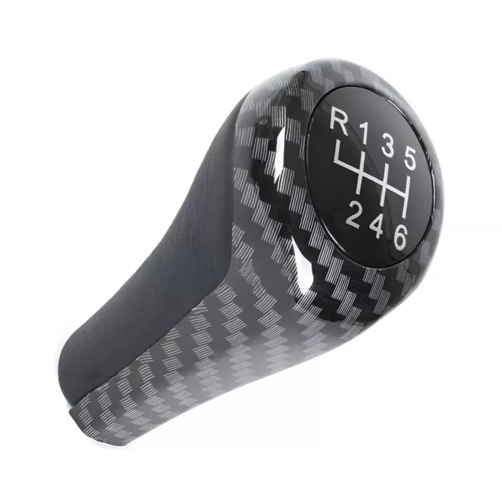 BMW 6 bėgių svirtis (knobas) carbon imitacija, E serijai