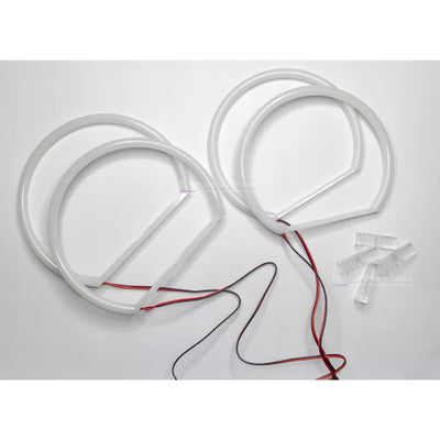 BMW E46 cotton angel eyes žiedai, balti 146x131mm