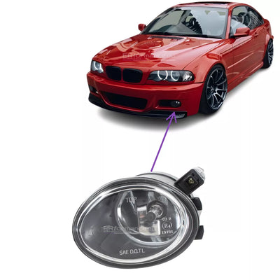 BMW E46 kairys priešrūkinis žibintas M-Tech / M3 look, skaidrus