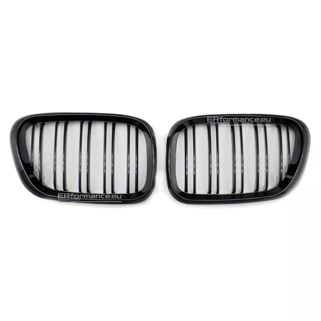 BMW E53 PRE LCI dvigubos grotelės, blizgios juodos
