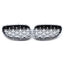 BMW E60 E61 diamond grotelės (03-10), chrominės