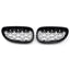 BMW E60 E61 diamond grotelės (03-10), juodos/chrominės