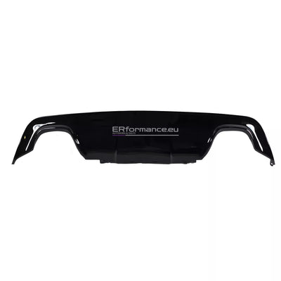 BMW E60 E61 galinio bamperio difuzorius, blizgus juodas
