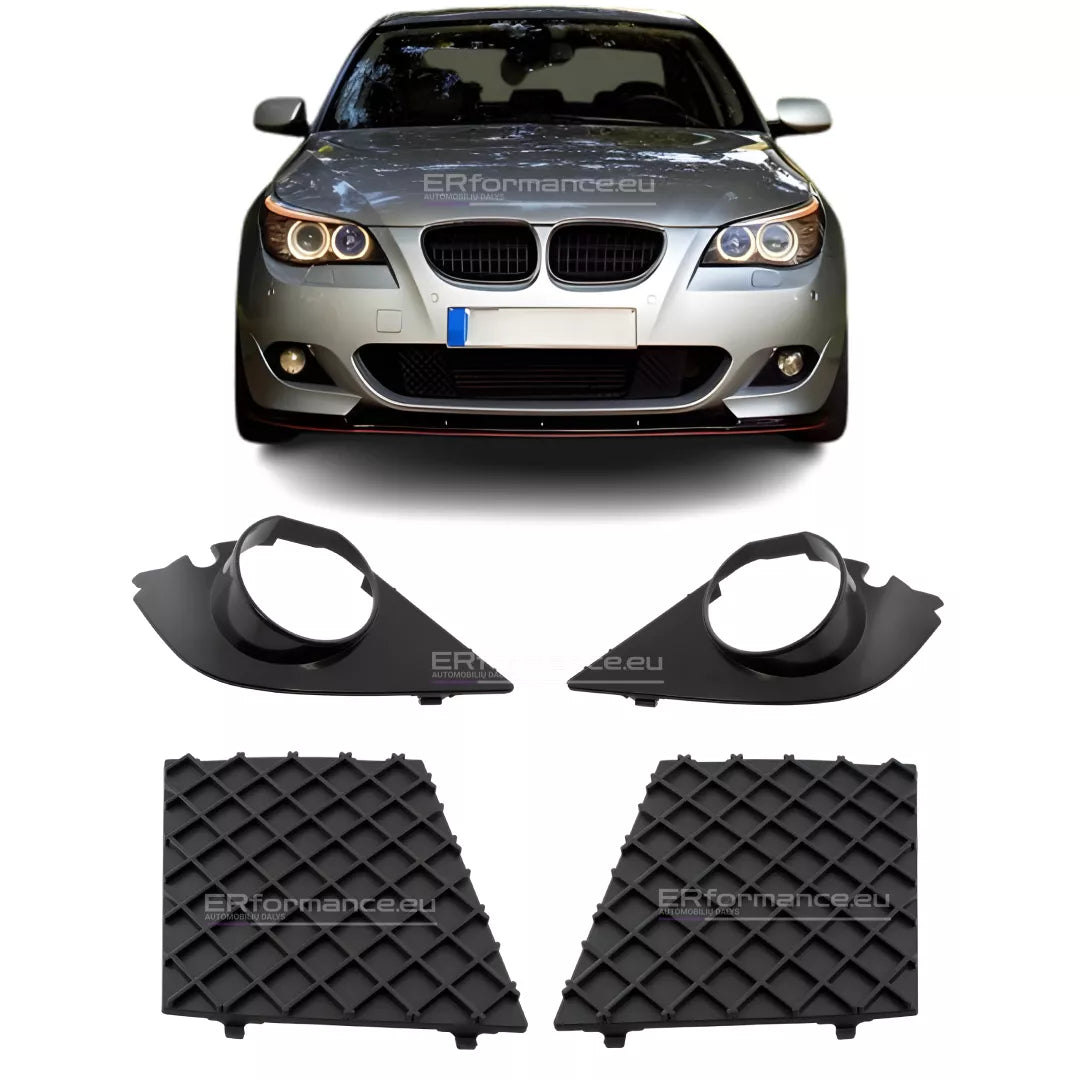 BMW E60 E61 M-Tech bamperio grotelės + rėmeliai