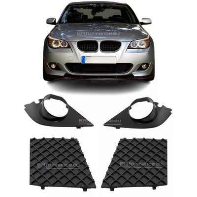 BMW E60 E61 M-Tech bamperio grotelės + rėmeliai