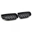 BMW E90 E91 LCI DIAMOND (09-13) grotelės, blizgios juodos