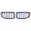 BMW E90 E91 LCI dvigubos M stiliaus grotelės, blizgios juodos