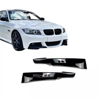 BMW E90 E91 spliteriai (bamperio pažeminimai) LCI, blizgūs juodi