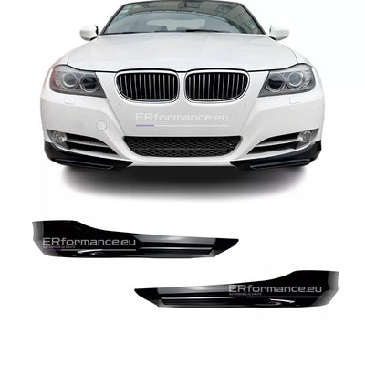 BMW E90 E91 LCI spliteriai (standartiniam bamperiui), blizgūs juodi