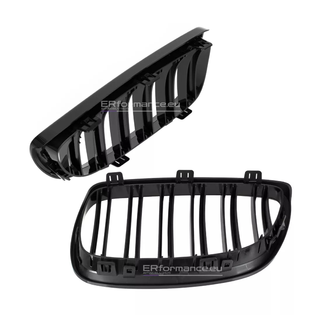 BMW E92 E93 dvigubos grotelės PRE LCI (06-09), blizgios juodos