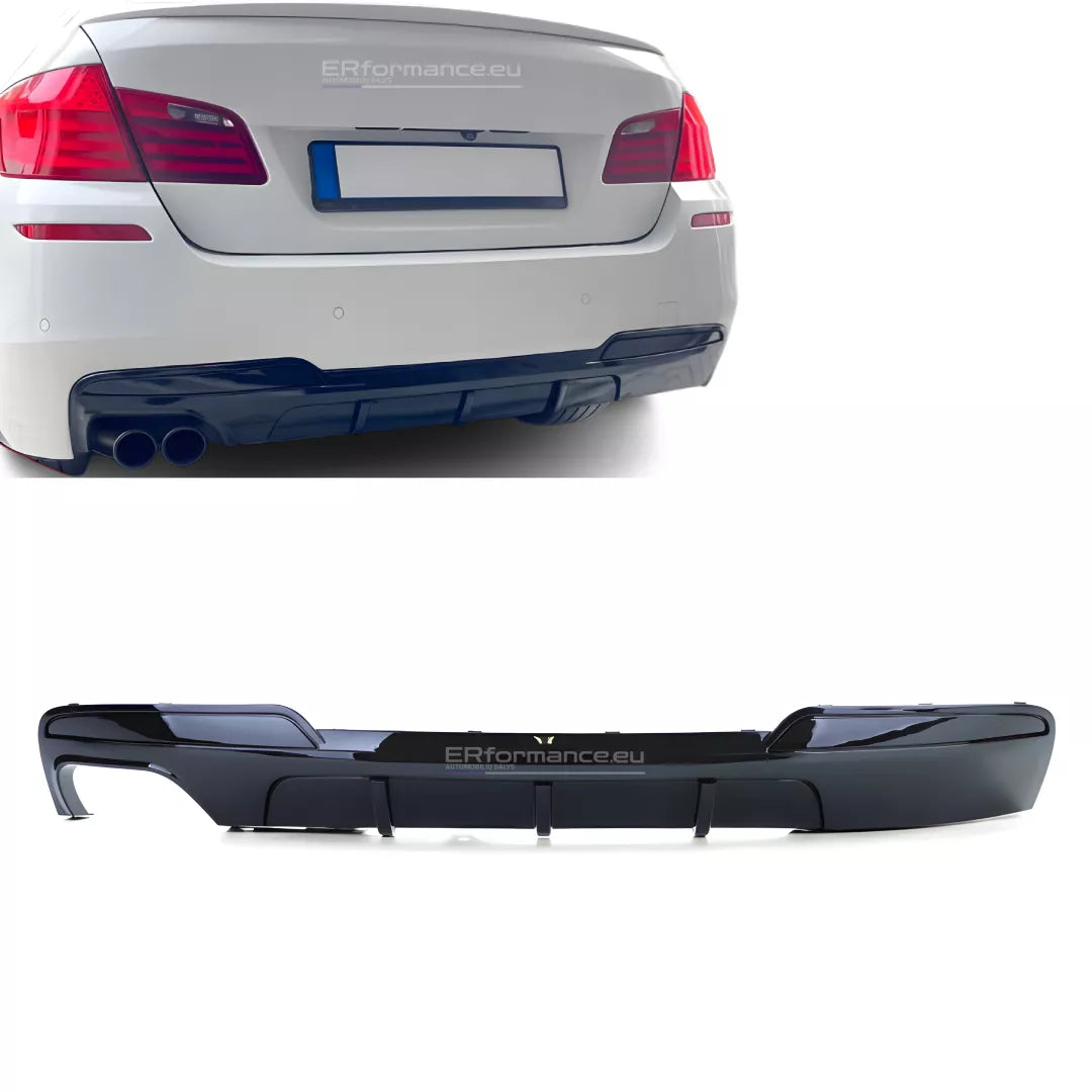 BMW F10 F11 viengubas difuzorius, blizgus juodas